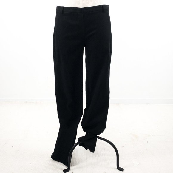 Theory Corduroy Pants 10 Stretch Straight Leg Cords Sexy Moto Black - Picture 12 of 12